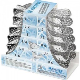 Ложка слепочная, набор 8 штук, с перфорацией с бортиками