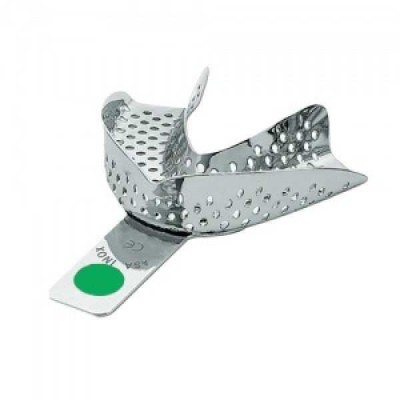 Ложка слепочная нижняя большая (L) с перфорацией без бортиков Ложка слепочная нижняя большая (L) с перфорацией без бортиков