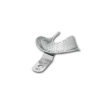 Ложка слепочная нижняя большая (L) с перфорацией для беззубых челюстей Ложка слепочная нижняя большая (L) с перфорацией для беззубых челюстей