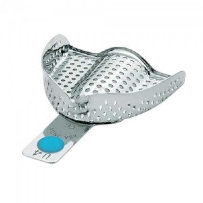 Ложка слепочная верхняя большая (L) без перфорации с бортиками. Ложка слепочная верхняя большая (L) без перфорации с бортиками.