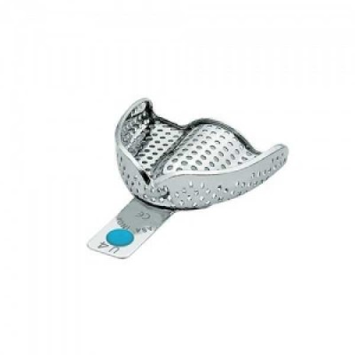 Ложка слепочная верхняя средняя (M) с перфорацией с бортиками. Ложка слепочная верхняя средняя (M) с перфорацией с бортиками.