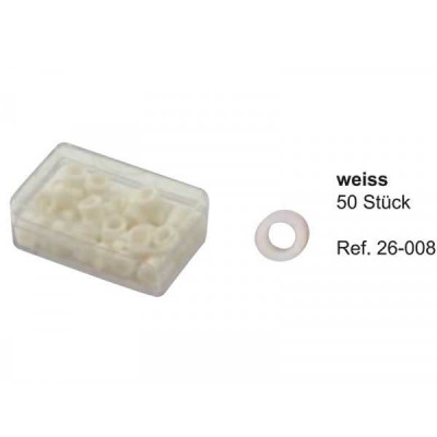 Маркировочные кольца, белые (упаковка 50 шт) Маркировочные кольца, белые (упаковка 50 шт)