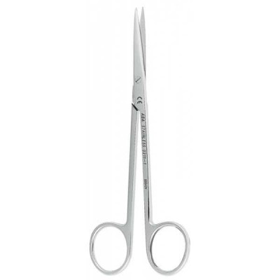 Ножницы для десны N1 прямые, зубчики на 1 лезвии, 14,5 см Ножницы для десны N1 прямые, зубчики на 1 лезвии, 14,5 см