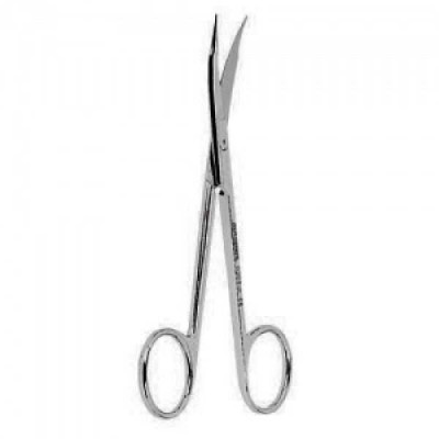 Ножницы для десны N2 изогнутые по плоскости с зубчиками на одном лезвии, 11,5 см Ножницы для десны N2 изогнутые по плоскости с зубчиками на одном лезвии, 11,5 см