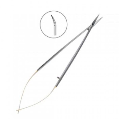 Ножницы хирургические изогнутые Castroviejo TC, 140 см Ножницы хирургические изогнутые Castroviejo TC, 140 см