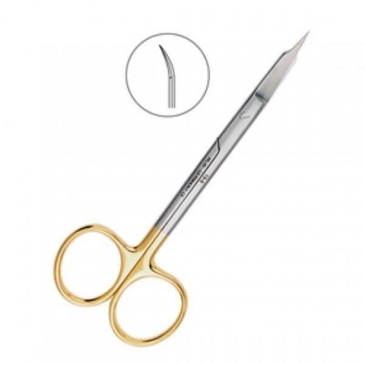 Ножницы хирургические изогнутые Goldmann-Fox TC,125 мм Ножницы хирургические изогнутые Goldmann-Fox TC,125 мм