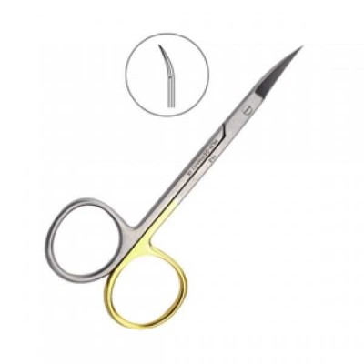 Ножницы хирургические изогнутые, зубчатая поверхность, Iris SC, 115 мм Ножницы хирургические изогнутые, зубчатая поверхность, Iris SC, 115 мм