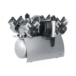 Quattro Tandem - безмасляный компрессор с двумя агрегатами для 10-ти стоматологических установок с осушителем, с электронным блоком контроля, 420 л/мин