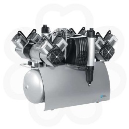 QUATTRO Tandem - двухагрегатный восьмицилиндровый безмасляный компрессор c двумя мембранными осушителями (480 л/мин)
