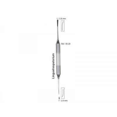 Распатор Lingual, ручка DELUXE, диаметр 10 мм, 2,8-2,8 мм Распатор Lingual, ручка DELUXE, диаметр 10 мм, 2,8-2,8 мм