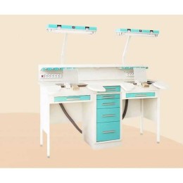 СРТ2РМ - стол рабочий однотумбовый (зуботехнический) 1830 мм, базовый вариант на 2 рабочих места