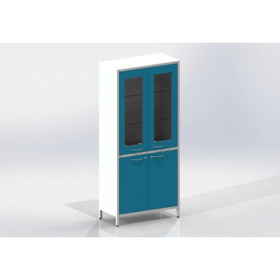 Шме-2см - шкаф закрытого типа, 2 секции, дверца из стекла в металлической рамке Шме-2см - шкаф закрытого типа, 2 секции, дверца из стекла в металлической рамке