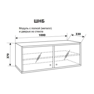 ШНБ - шкаф навесной с полкой из металла и дверью из прозрачного стекла 1000х330х370 мм ШНБ - шкаф навесной с полкой из металла и дверью из прозрачного стекла 1000х330х370 мм