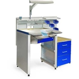 СЗТ 4.2 МАСТЕР КОМФОРТ - рабочее место зубного техника с вытяжкой, освещением, развитой системой хранения