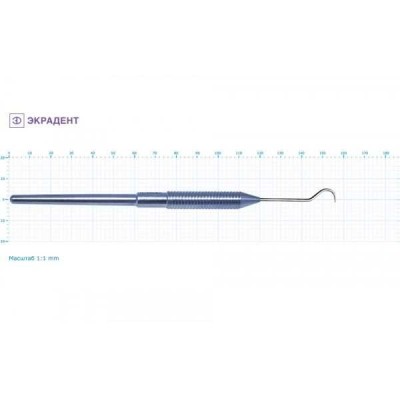 Зонд стоматологический серповидный малый — 01-07 Зонд стоматологический серповидный малый — 01-07