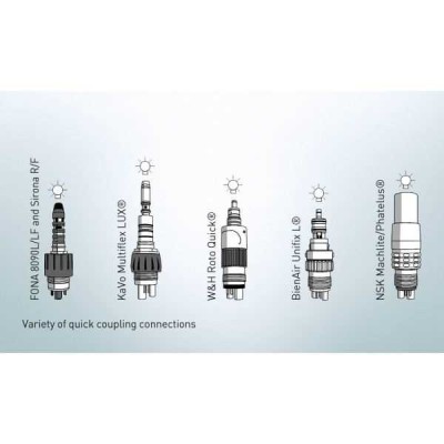 FONA 8080 SM - турбинный наконечник со светом, с миниголовкой, под быстросъемное соединение FONA 8080 SM - турбинный наконечник со светом, с миниголовкой, под быстросъемное соединение