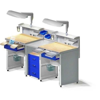 СЗТ 4.3 МАСТЕР ДУЭТ - стол зубного техника на 2 рабочих места СЗТ 4.3 МАСТЕР ДУЭТ - стол зубного техника на 2 рабочих места