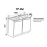 ТР-2М - тумба распашная с двойной мойкой и смесителем 850х1000х600 мм ТР-2М - тумба распашная с двойной мойкой и смесителем 850х1000х600 мм