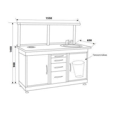 С1РМГ - стол рабочий гипсовочный (цельнометаллический) 1550х650х900 мм С1РМГ - стол рабочий гипсовочный (цельнометаллический) 1550х650х900 мм