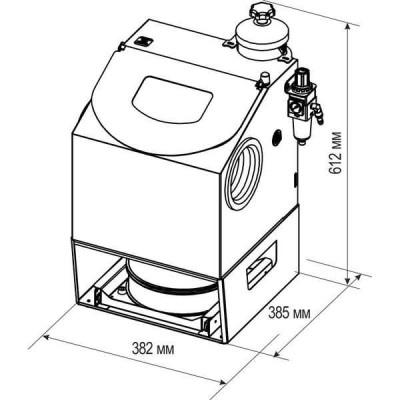 АСОЗ 1.0 Б ТУРБО - пескоструйный аппарат со струйным модулем МС 4.3 Б и встроенным ситом АСОЗ 1.0 Б ТУРБО - пескоструйный аппарат со струйным модулем МС 4.3 Б и встроенным ситом