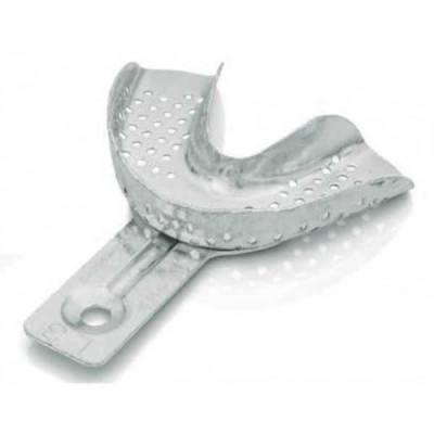 Ложка слепочная, набор 6 штук, с перфораций без бортика, детская, из аллюминия Ложка слепочная, набор 6 штук, с перфораций без бортика, детская, из аллюминия