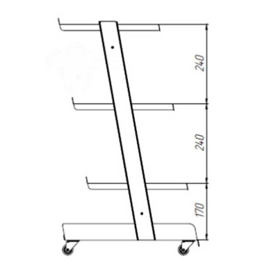 СПП 1.0 М- столик подкатной приборный (4 полки) СПП 1.0 М- столик подкатной приборный (4 полки)