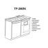 ТР-2МЛк - тумба распашная с двойной мойкой, смесителем, люком и корзиной для мусора 850х1000х600 мм ТР-2МЛк - тумба распашная с двойной мойкой, смесителем, люком и корзиной для мусора 850х1000х600 мм