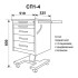 СП-1-4С-З - стол подкатной с 4 ящиками, выдвижной столик из нерж. стали, центральный замок (стекло прозрачное) 830х510х525 мм СП-1-4С-З - стол подкатной с 4 ящиками, выдвижной столик из нерж. стали, центральный замок (стекло прозрачное) 830х510х525 мм