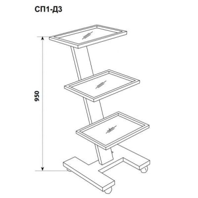 СП1-Д3 / СПп-2 - стойка для дополнительного оборудования (3 полки из нержавеющей стали, пилот с 3-мя розетками) СП1-Д3 / СПп-2 - стойка для дополнительного оборудования (3 полки из нержавеющей стали, пилот с 3-мя розетками)