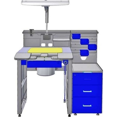 СЗТ 4.2 МАСТЕР КОМФОРТ - рабочее место зубного техника с вытяжкой, освещением, развитой системой хранения СЗТ 4.2 МАСТЕР КОМФОРТ - рабочее место зубного техника с вытяжкой, освещением, развитой системой хранения