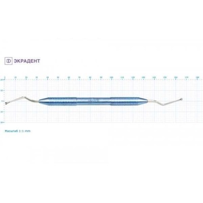 Ложка кюретажная изогнутая длинная малая 2,2 Ложка кюретажная изогнутая длинная малая 2,2