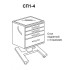 СП1-4 (ТП-4 ) - стол подкатной с 4 ящиками (стекло прозрачное) СП1-4 (ТП-4 ) - стол подкатной с 4 ящиками (стекло прозрачное)