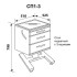 СП1-3 (ТП-3) - стол подкатной с 3 ящиками (стекло прозрачное) СП1-3 (ТП-3) - стол подкатной с 3 ящиками (стекло прозрачное)