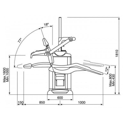 Fedesa Coral Air - стоматологическая установка с нижней/верхней подачей инструментов в базовой комплектации Fedesa Coral Air - стоматологическая установка с нижней/верхней подачей инструментов в базовой комплектации