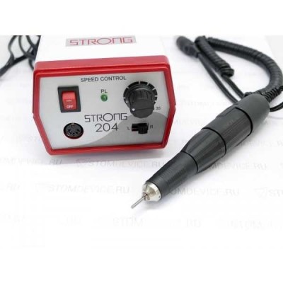 Strong 204/102L - щеточный микромотор с наконечником 102L, 35000 об/мин Strong 204/102L - щеточный микромотор с наконечником 102L, 35000 об/мин
